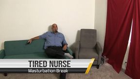 Tired Nurse in stockings Masturbates on Break 03
