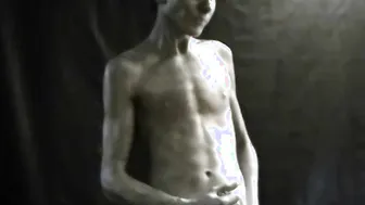 Young twink Anton strokes his hard cock in HD solo