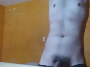 Bad boy with tasty cock solo masturbating for his girlfriend