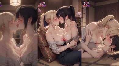 Blonde lesbian massage freak groans as puffy nipples get choked