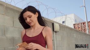 Explore with a black-haired beauty in a public affair of heat