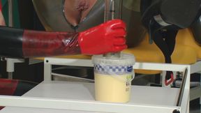 Kinky vanilla-cream enema
