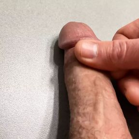 Rubbing cock for huge cumshot orgasm