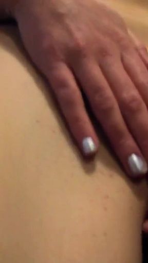 Two horny brunette lesbo girl pleasuring each other in the bathroom