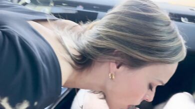 I let husband's friend creampie me during sneaky car hook-up / Public cheating