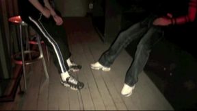 2 sneakers scaly boys fuck in public bar