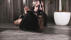 Rachel Adams: Straitjacket Hogtie and Muzzled