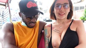 ”Big Titted Thai MILF picked up for a dirty interracial threesome”