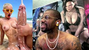jerking off thicc girl cock until she cums, ai generated