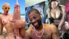 jerking off thicc girl cock until she cums, ai generated
