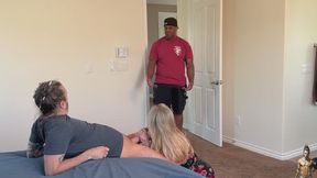 Heath & Jay came looking for their buddy Kyle because they were supposed to play golf. Apparently Kyle already left thinking we were meeting him at the golf course. She was more than ready to play her own round Jay & I soon found out!