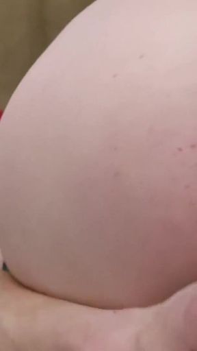 Pounding My Asshole with a BBC Dildo with Big Gape and Cumshot