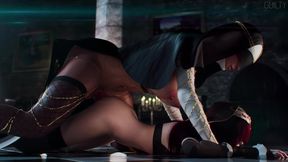 Nun Debauchery - Three High Quality 3d Animations