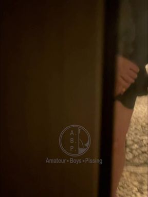 I Caught This Boy Peeing in Front of My Window, so I Approached, Opened It and Filmed Him as He Had Lifted His Shorts, Sticked H