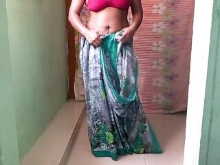 Green saree