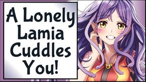 Lonely Lamia Cuddles With You In Your Camping Bag! [SFW] [Wholesome]