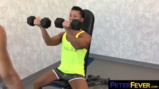PETERFEVER Gym Buddies Shen Powers And Levy Foxx Raw Fuck
