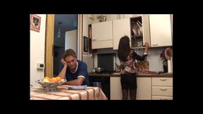Dirty Mom Gets Fucked in the Kitchen