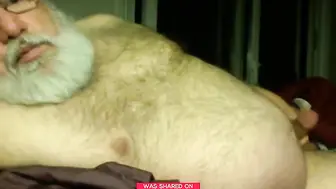 Mature Hairy Daddy Jerks Off in Solo Amateur Video