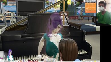 The Sims 4:6 people playing the piano for sex
