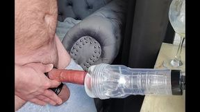 Spoken Father Tears up his Fleshlight with his Meaty Stiff Spunk-pump