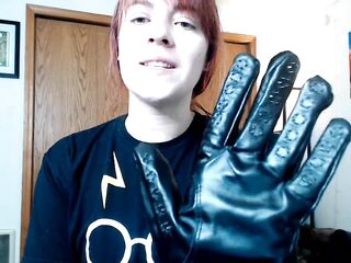 Spiked S&M Leather Vampire Gloves