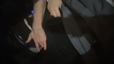 Hand job in the car while driving
