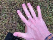 Horny BOY with HUGE DICK(23cm) Jerking OFF OUTDOOR IN THE COLD WEATHER