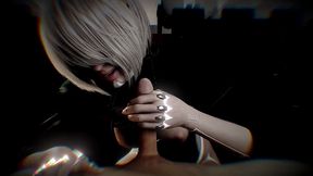 sex with 2b in a bdsm sex show in pov - nier automata