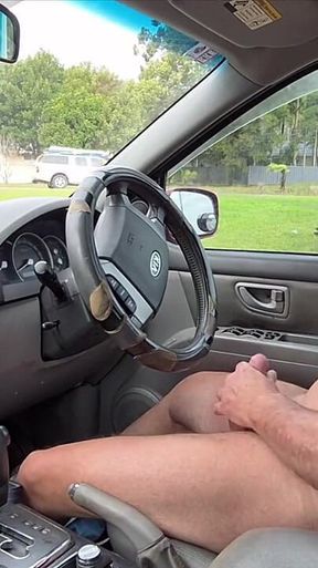 Wank off in the Car