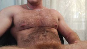Hairy Thorvid Blows a Load over His Body