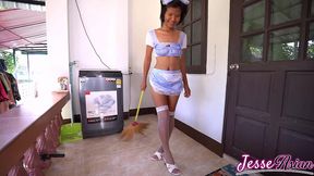 the maid is an anal slut! atm room cleaning service - jesse asian