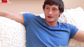 Athletic Lance Alexander stroked his big cock in his first solo session