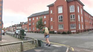 Bustyeager for dick starts masturbating into the vehicle waiting forcocks