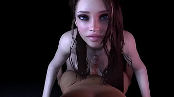 Sexy Brunette gently sucks and loves cum | 3D Porn