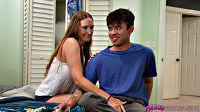 Fucking my big tits MILF stepmom was hot!