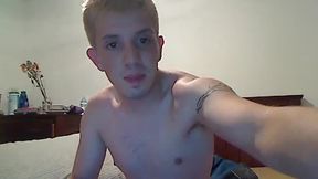 Blonde Twink Cums for the Camera