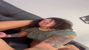 Amateur Lesbian Girlfriend Satisfies Herself with Squirt and Solo Dildo Play