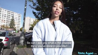 Public Agent - Slim Asian with beautiful Big Ass and tiny tits has her tight pussy stretched!