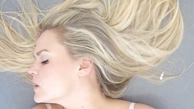 Marvelous blonde Barra Brass is filmed while playing with her pussy