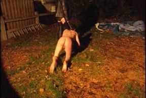 Obedient Soldier: Outdoor BDSM Spanking Session