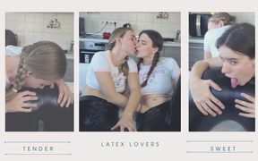 Latex Obsession: Blonde &amp; Brunette Show off Their Fetish Leggings