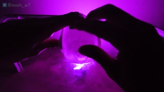 [ASMR For Women] Fuck your back with a glass dick after wetting your pussy [Ear licking / sighing]