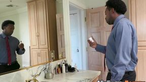 MY FILTHY FAMILY - Ebony stepmom Misty Stone blows BBC before threeway