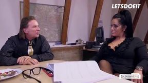 Mature Secretary Ashley Takes Charge in the Office for a Raise - LETSDOEIT