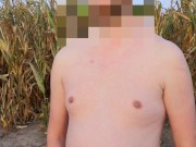 Short Dick Outside (5.5-inch cock): Naked Man in a Corn Field (Intense Jerking) - horny KolowskiBRO