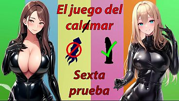 JOI - El juego del calamar. Sexta prueba para masturbarse. Elige bien a tu chica y... &iexcl_Suerte!