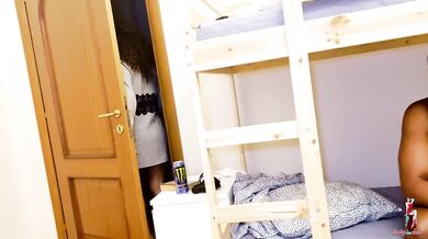 A whore taking two dicks gets her ass filled with cum