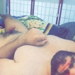 Sexy cumshot onto my chest