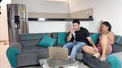 Service girl seduces her boss for a surprise